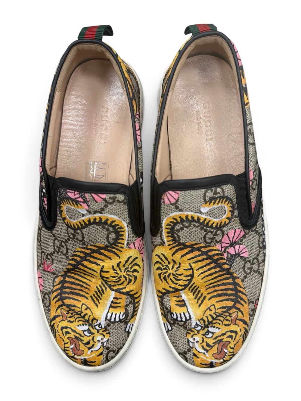 Gucci Women’s US 6 GG Supreme Bengal Tiger Slip-On Canvas Sneakers